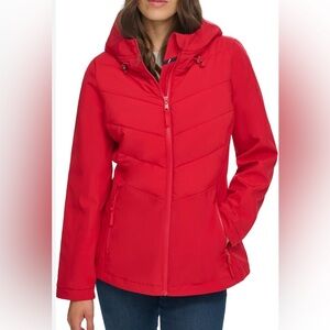 Tommy Hilfiger Women's Lightweight Weather Resistant Red Windbreaker Size Medium